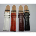 Black / Red / Brown / White Leather Watch Straps, Imitation Croco Leather Watchband For Women / Men Watches